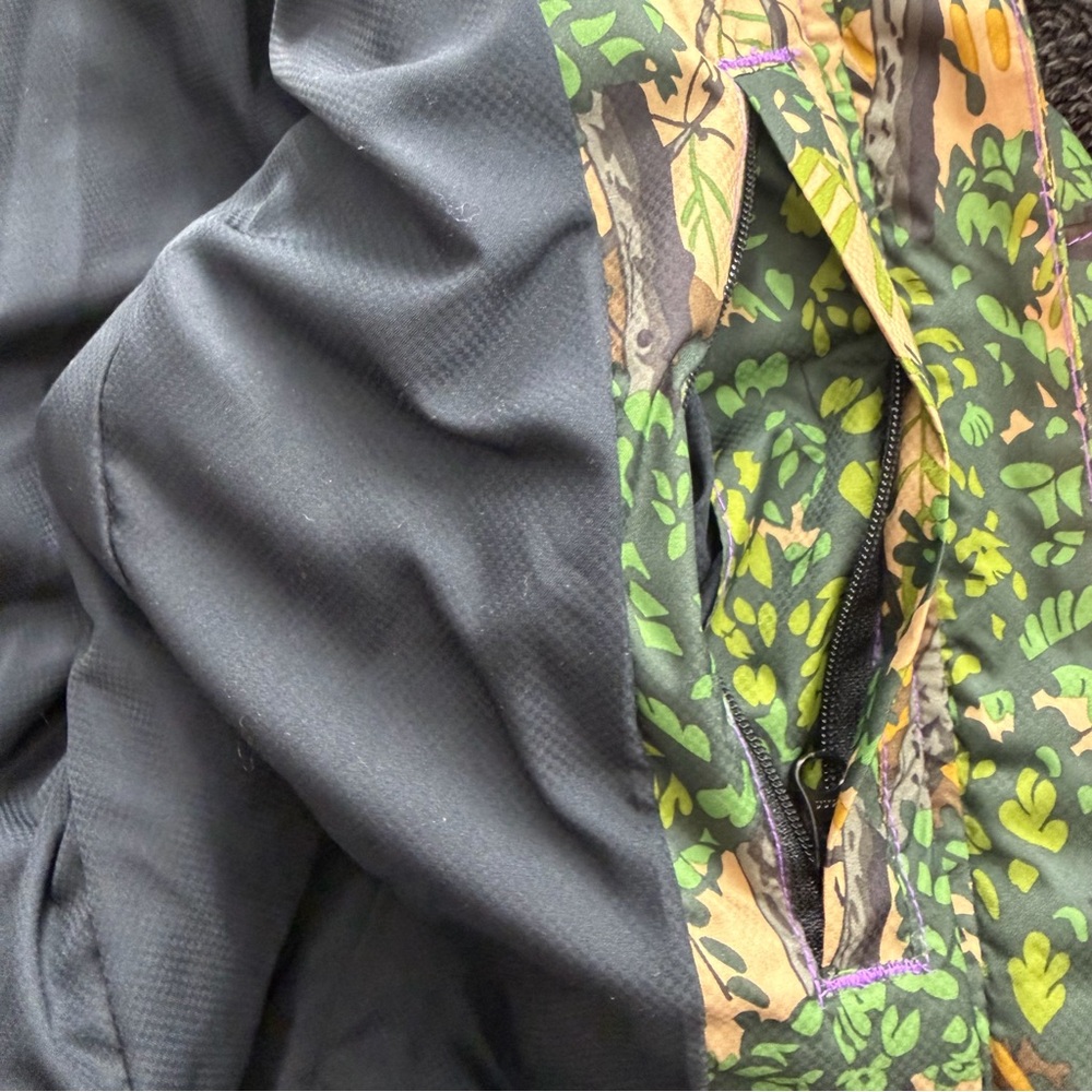Bushlan Camo Insulated Puffer Jacket S Hooded Hunting Coat Woodland Leaf Print - Picture 11 of 14